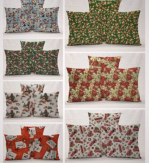 Christmas Pillowcase / Pillow Cover (Many Sizes) (7 Patterns Available)