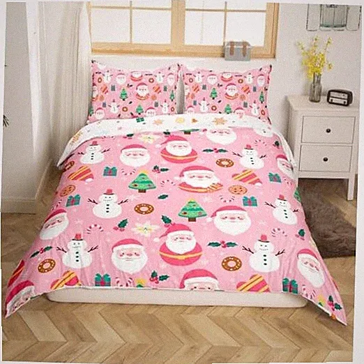 Christmas Santa Comforter Cover Size Cute Snowman Duvet Cover Full Christmas 05