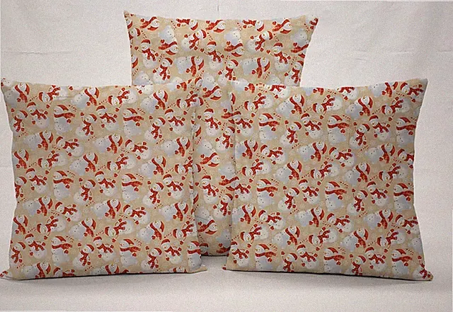 Christmas Snowman Pillowcase / Pillow Cover (Many Sizes)