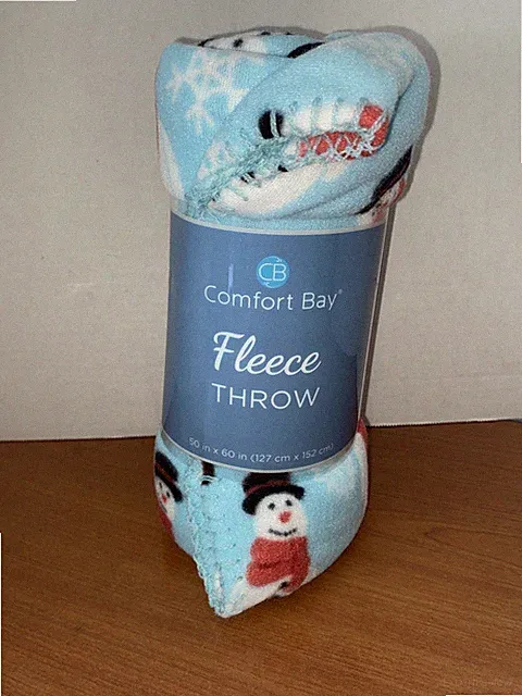 NEW ~ Comfort Bay SNOWMEN Soft Fleece THROW