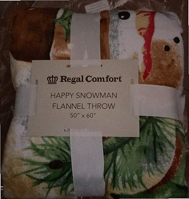 Regal Comfort Happy Snowman Flannel Throw 50x60