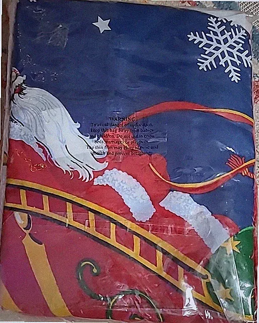 "SANTA'S REINDEER" Queen Size Bed Skirt/Sham Set ONLY New