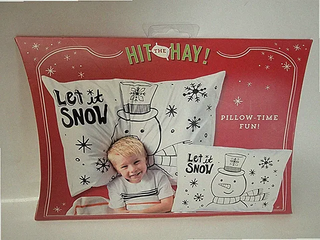 Silvestri By Demdaco Hit The Hay Snowman Let It Snow Pillowcase 100% Cotton