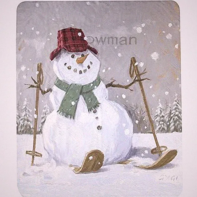 Snowman Fleece Throw Blanket 50" x 60" NWT
