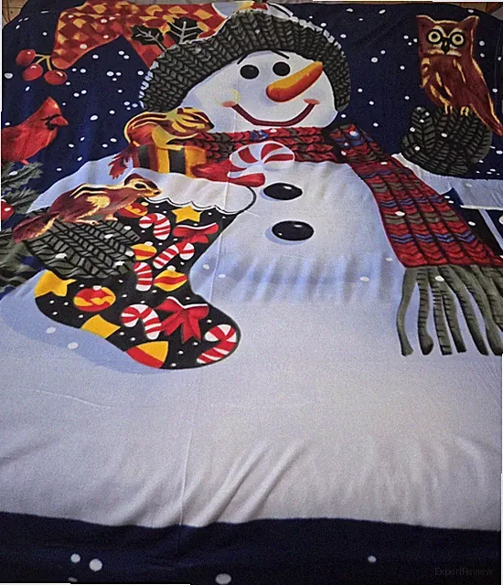 Snowman Full-Size Throw 80x90 Blanket Holiday Christmas Winter