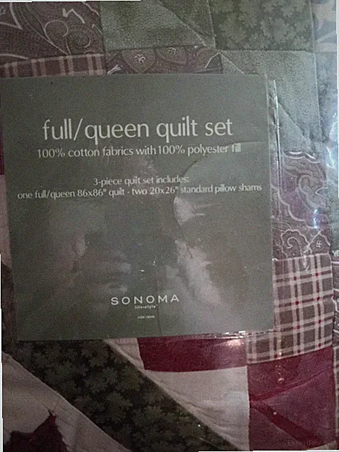 Sonoma Full/Queen Quilt Set Winter Break Patchwork Multicolor Quilted