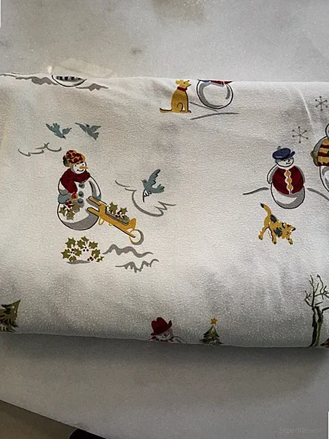 The Company Store Queen Duvet Cover Set Snowman Winter Christmas Cotton Portugal